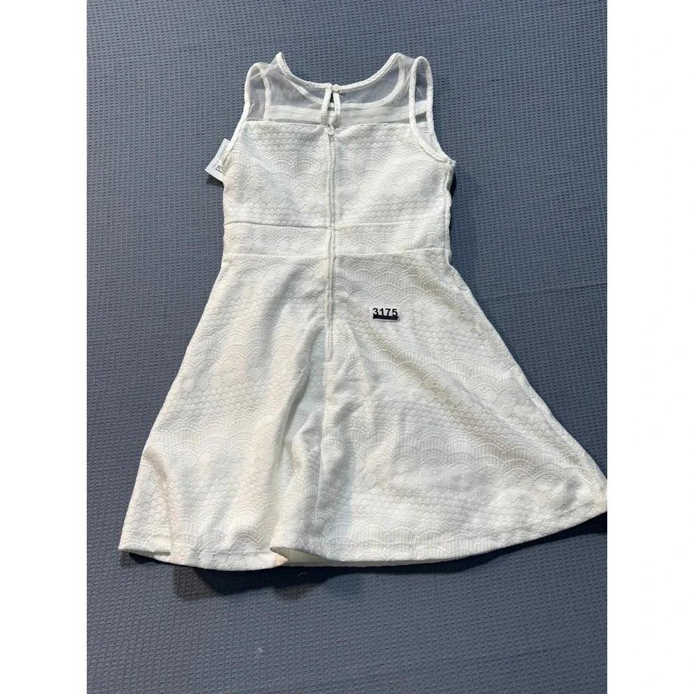 The Children's Place Lace Skater Dress Girls 10 White Rhinestone